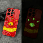 "Crimson Devourer" Glow in the Dark 3D Phone Case | Big Mouth Monster Cyclops Eye & Teeth Art