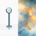 ASTM F136 Titanium Sparkling Jelly 5mm Opal Labret Stud - Cartilage & Lip Piercing