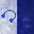 ASTM F136 Titanium Aurora Jelly Opal Circular Barbell - Internally Threaded Septum &Cartilage& Lip Ring