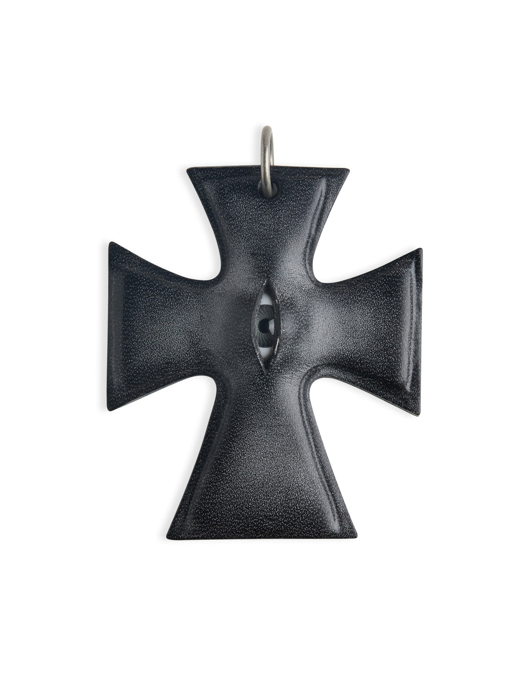 The "Crux" Pendant - Hyper-realistic Eye Cross Necklace | Gothic Occult Jewelry