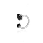 Titanium Double CZ Horseshoe Ring | Hypoallergenic Healing Cartilage Earring