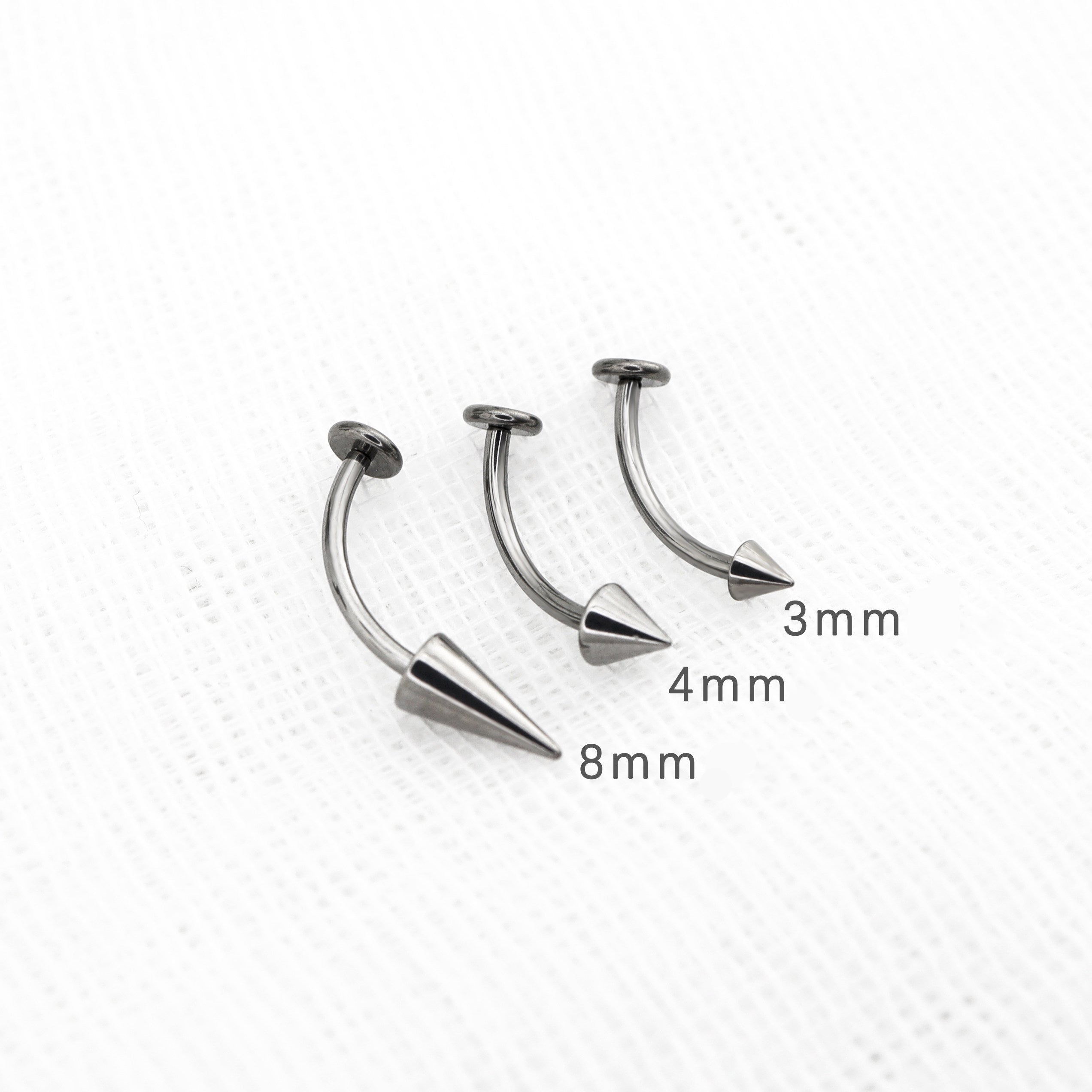 16G ASTM F-136 Titanium Spike Flat Back Labret Stud | Internally Threaded Upper Lip Piercing for Medusa & Monroe