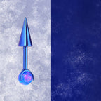 ASTM F136 Titanium Aurora Opal Spike Stud - Edgy Fairycore Cartilage Piercing