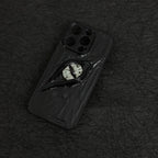 "Dark Awakening" Single Dragon Eye 3D Phone Case | Handmade Black Texture Demon Cover