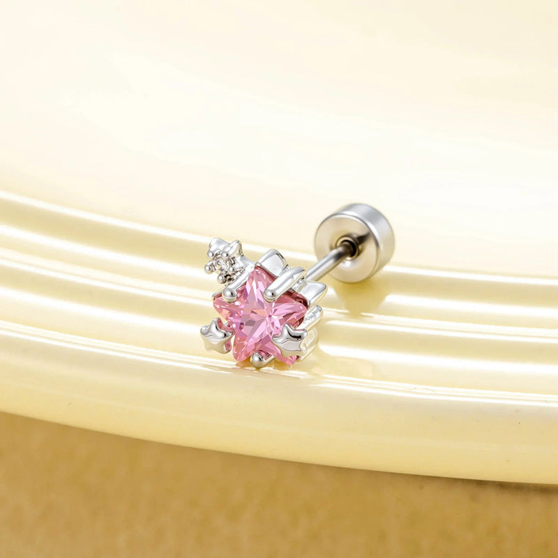 Black & White Multi-CZ Ear Studs