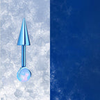 ASTM F136 Titanium Aurora Opal Spike Stud - Edgy Fairycore Cartilage Piercing
