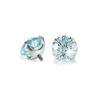 Dazzling Firework Cut 6mm CZ Tongue Ring - Drink-Safe Titanium Barbell