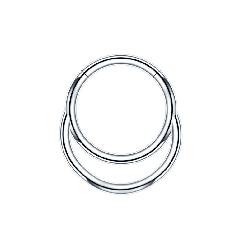ASTM F136 Titanium Hinged Segment Ring - Seamless Septum & Cartilage Hoop