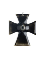 The "Crux" Pendant - Hyper-realistic Eye Cross Necklace | Gothic Occult Jewelry