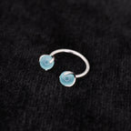16G Titanium Matte Jade Horseshoe Ring | Premium Frosted Septum & Lip Hoop