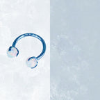 ASTM F136 Titanium Aurora Jelly Opal Circular Barbell - Internally Threaded Septum &Cartilage& Lip Ring