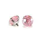 Dazzling Firework Cut 6mm CZ Tongue Ring - Drink-Safe Titanium Barbell