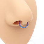 Titanium Snakeskin Gradient Clicker Ring | Edgy Septum & Cartilage Hoop