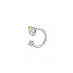 Titanium Double CZ Horseshoe Ring | Hypoallergenic Healing Cartilage Earring