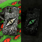 "Elemental Chaos" Marbled Dragon Eye 3D Phone Case | Swirling Texture Resin Cover
