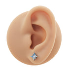 Octagram CZ Internally Threaded Titanium Studs