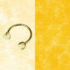 ASTM F136 Titanium Aurora Jelly Opal Circular Barbell - Internally Threaded Septum &Cartilage& Lip Ring