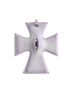 The "Crux" Pendant - Hyper-realistic Eye Cross Necklace | Gothic Occult Jewelry