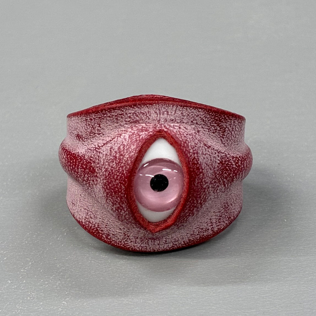 Hyper-realistic Flesh Eye Ring | Creepy Human Skin Texture Jewelry