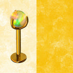 F136 Titanium Jelly 5mm Opal Internally Threaded Stud for Lip, Helix, Tragus & Cartilage