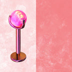 F136 Titanium Jelly 5mm Opal Internally Threaded Stud for Lip, Helix, Tragus & Cartilage