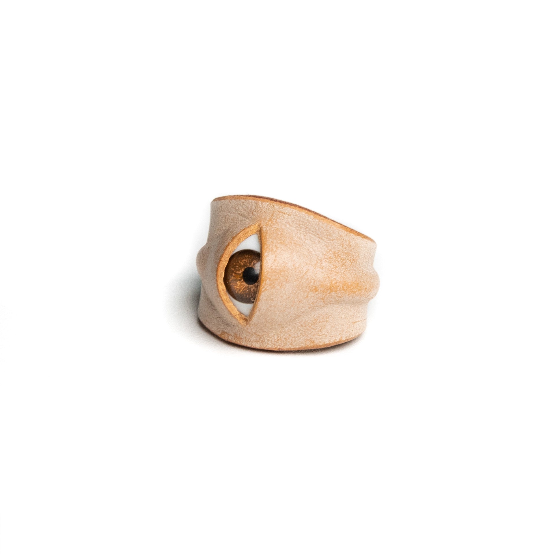 Hyper-realistic Flesh Eye Ring | Creepy Human Skin Texture Jewelry