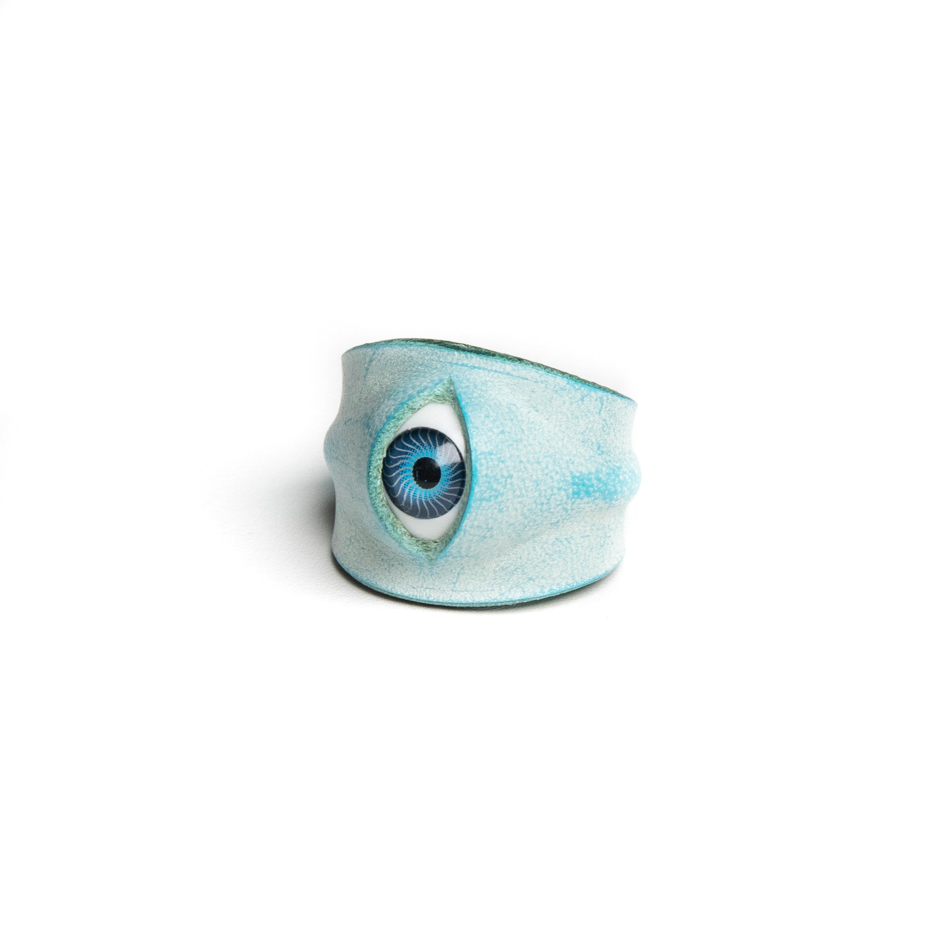 Hyper-realistic Flesh Eye Ring | Creepy Human Skin Texture Jewelry