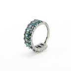 ASTM F136 Titanium Rainbow CZ Septum Clicker - Chunky Icy Cartilage Hoop