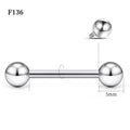 Hypoallergenic Titanium Barbell - For Tongue, Nipple & Ear Piercings