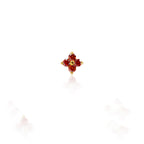 F136 Titanium Gold Bar Opal Four Leaf Clover Internally Threaded Flat Back Studs