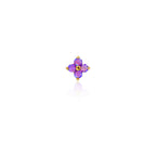 F136 Titanium Gold Bar Opal Four Leaf Clover Internally Threaded Flat Back Studs