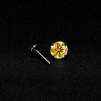 ETSY 4574962154 | IMAGE 5 | Amber Moissanite Flat Back Stud