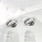 Gothic White CZ Stainless steel Earrings - Gothic White CZ Stainless steel Earrings - Single by CRUXJEWELRY