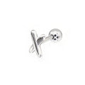 "X" Design Stainless Steel Ear Studs - "X" Design Stainless Steel Ear Studs - Single by CRUXJEWELRY