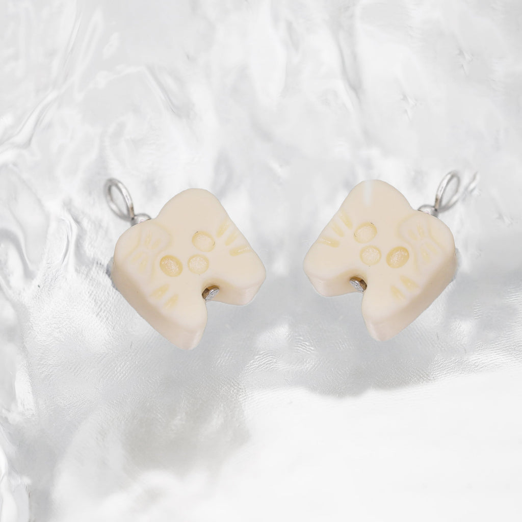 PAIR OF Kitty Fang Pendant stainless steel Earrings - PAIR OF Kitty Fang Pendant stainless steel Earrings - Default Title by CRUXJEWELRY