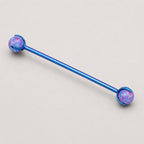 Aurora Opal titanium industrial barbell, detail view 3