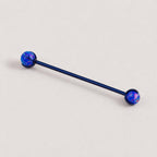Aurora Opal titanium industrial barbell, detail view 4