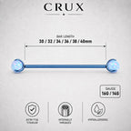 Aurora Opal titanium industrial barbell, detail view 8