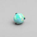 Titanium Fire Opal Three-Prong Piercing Top