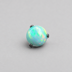 Titanium Fire Opal Three-Prong Piercing Top