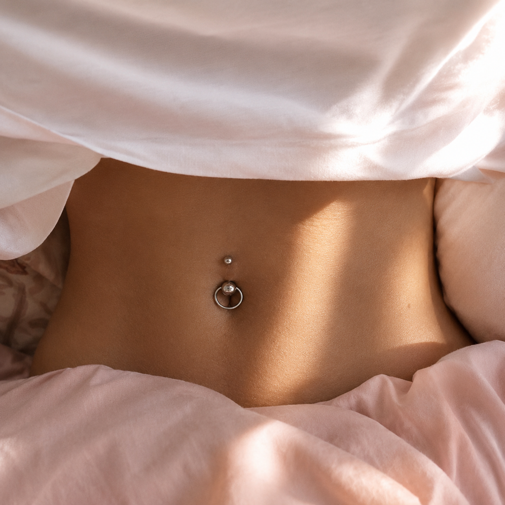 Spinning Ball Titanium Belly Ring
