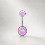 Rainbow Moonstone Navel Ring detail 9
