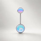 Rainbow Moonstone Navel Ring detail 10
