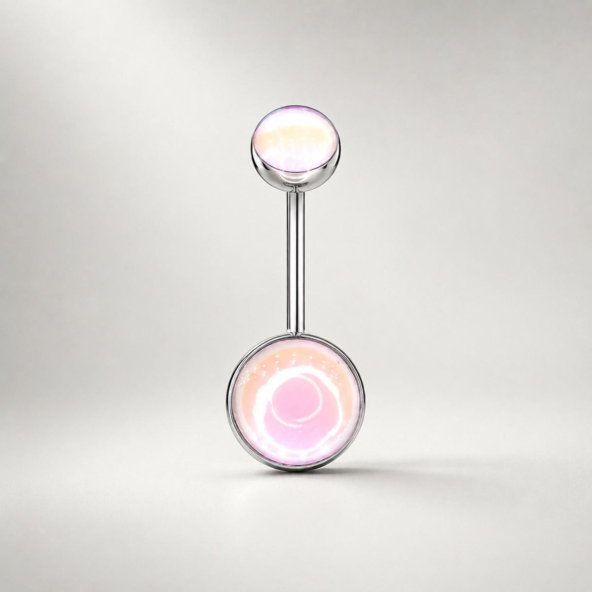 Rainbow Moonstone Navel Ring detail 11