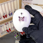 Crystal Butterfly Titanium Belly Ring detail 8