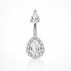 Teardrop CZ Titanium Belly Ring detail 6