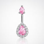 Teardrop CZ Titanium Belly Ring detail 7