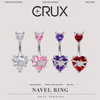 Devil Heart Titanium Belly Ring