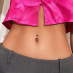 Devil Heart Titanium Belly Ring detail 2