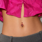 Devil Heart Titanium Belly Ring detail 4